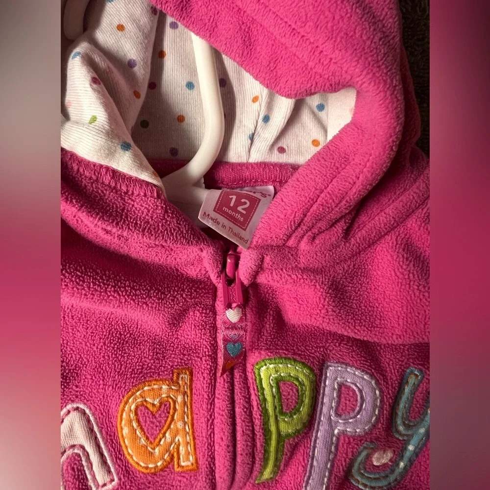 Infant fleece pink jacket